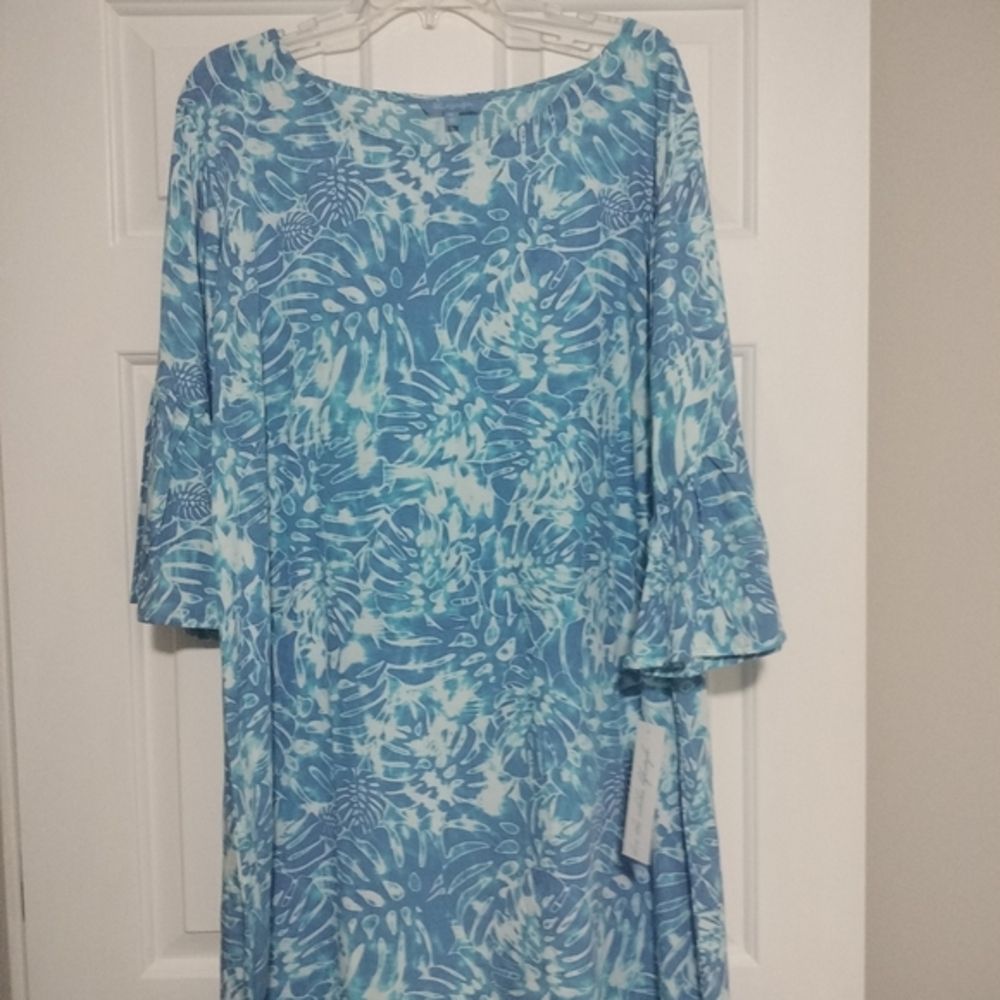 Blue Ginger Hawaiian Print Women's Dress Size XXL